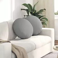 Sėdynių pagalvėlės 2 vnt. audinys Debesų pilka Ø50 x 19 cm