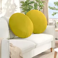 Sėdynių pagalvėlės 2 vnt. Aksomas Geltona Ø 80 x 29 cm