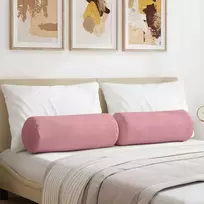 Pagalvės 2 pcs Rožinė Ø 25 x 70 cm Kordūrinis audinys
