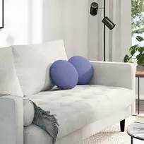 Sėdynių pagalvėlės 2 pcs Džinsinės mėlynos Ø30 x 13 cm audinys