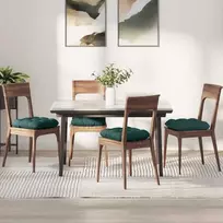 Sėdynių pagalvėlės 4 pcs Tamsiai žalia 40 x 40 x 12 cm audinys