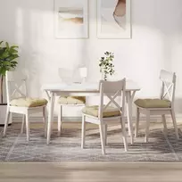 Sėdynių pagalvėlės 4 pcs Kreminė 40 x 40 x 12 cm audinys
