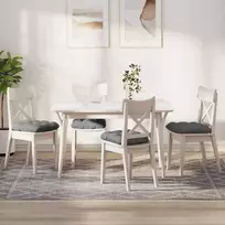 Sėdynių pagalvėlės 4 pcs Tamsiai pilka 45 x 45 cm