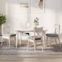 Sėdynių pagalvėlės 4 pcs Šviesiai pilka 40 x 40 cm
