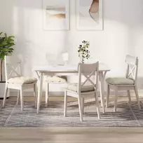Sėdynių pagalvėlės 4 pcs Kreminė 40 x 40 cm Kordūrinis audinys
