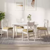 Sėdynių pagalvėlės 4 pcs Pilkai žalia 40 x 40 cm