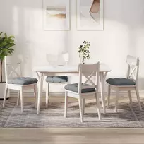 Sėdynių pagalvėlės 4 pcs Šviesiai pilka 45 x 45 x 12 cm audinys