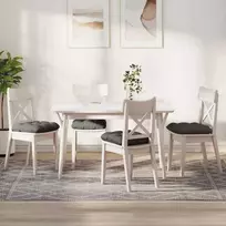 Sėdynių pagalvėlės 4 pcs Šviesiai pilka 45 x 45 cm