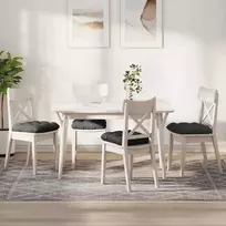 Sėdynių pagalvėlės 4 pcs Tamsiai pilka 45 x 45 cm