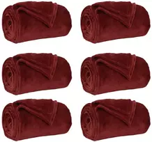 Mesti antklodės 6 vnt. Bordo raudona 130 x 150 cm 3.04 kg