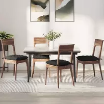 Sėdynių pagalvėlės 4 pcs Juoda 40 x 40 x 6 cm Mikropluoštas