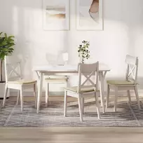 Sėdynių pagalvėlės 4 pcs Kreminė 40 x 40 x 3 cm audinys