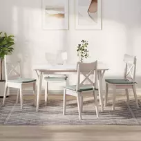 Sėdynių pagalvėlės 4 pcs Šviesiai pilka 40 x 40 x 3 cm Aksomas
