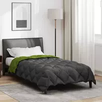 Žiemos antklodė Žalia ir antracito 140 x 200 cm Mikropluoštas