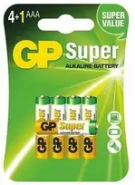 GP Super šarminės AAA LR03 baterijos, 1.5V, rinkinys 5 vnt.