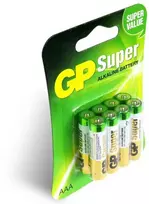 GP Super AAA šarminės baterijos LR03, 1.5V, 8 vnt.