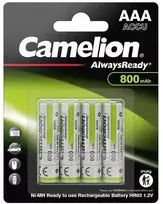 Camelion AlwaysReady AAA 800mAh įkraunamos NiMH baterijos, 4 vnt
