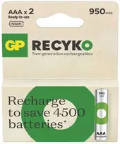 GP ReCyko AAA įkraunamos baterijos 950mAh, 2 vnt