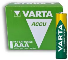 Varta AAA įkraunamos baterijos 800mAh, 10 vnt. R2U NiMH