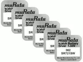 Baterija - Murata 362 (SR721SW) Sidabro Oksidas 1.55V 6-vnt.