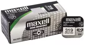 Maxell 319 SR527SW sidabro oksido laikrodžio baterijos, 10 vnt.