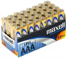 Maxell AAA LR03 šarminės baterijos, rinkinys 32 vnt.