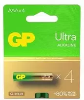 GP Ultra AAA šarminės baterijos 4 vnt.