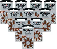 Rayovac Extra 312 klausos aparatų baterijos, rinkinys 80 vnt.
