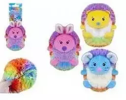 Puffle pets Minkšti gyvūnėliai kamuoliukai Rainbow 12 cm