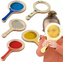 MASTERKIDZ 5 medinių mentelių rinkinys su spalvotais lęšiais