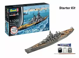 Revell USS New Jersey karo laivo modelis 1:1200 dovanų rinkinys