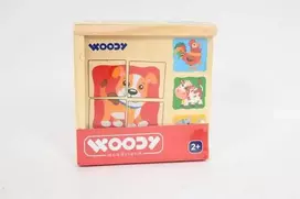 WOODYLAND Mini dėlionė. Mediniai gyvūnai. pud.93048 30487
