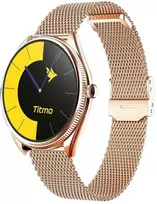 Išmanusis laikrodis TITMO O-170 (AMOLED, bluetooth call, stainless steal auksinis mesh strap) auksinis