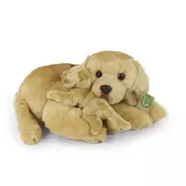 Rappa Eco-Friendly Pliušinis žaislas - auksaspalvis retriveris su šuniuku, 27 cm