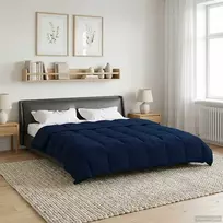 Pilna metų antklodė Tamsiai mėlyna 220 x 240 cm Mikropluoštas