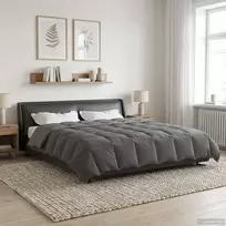 Pilna metų antklodė Šviesiai pilka 220 x 240 cm Mikropluoštas