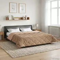 Pilna metų antklodė Tikštas Taupe 220 x 240 cm