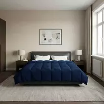 Žiemos antklodė 220 x 260 cm Žiema Tamsiai mėlyna Kvėpuojantis