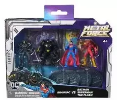 Spin Master DC Comics Rinkinio figūrėlė Metal Force Batman Superman Brainiac The Flash + metalinės kortelės