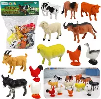 Lean Toys Ūkinių gyvūnų figūrėlės 12 vnt.