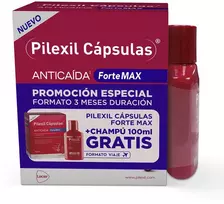 PILEXIL FORTE MAX anti-hair loss capsules + Šampūnas 2 units