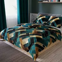 Deluxe satino patalynės komplektas LAIMĖS KELIAS, 3 dalių, 200x220 cm