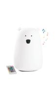 Rabbit&Friends - Įkraunamas šviestuvas su nuotolinio valdymo pultu ir garsiakalbiu (USB C)