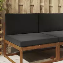 Lauko sofa pagalvėlė 2 pcs Juodas Poliesteris