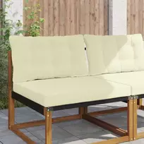 Lauko sofa pagalvėlė 2 pcs Kreminė Poliesteris