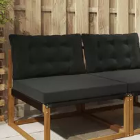 Lauko sofa pagalvėlė 2 pcs Juodas Poliesteris