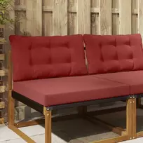 Lauko sofa pagalvėlė 2 pcs Vyno raudonumo Poliesteris