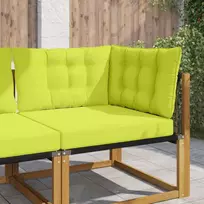Lauko sofa pagalvėlė 3 pcs Žalia Poliesteris