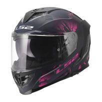 LS2 FF818 STORM III BURST BLACK PINK uždaras šalmas  XS