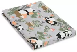Rankšluostis Muslino vystyklas Sensillo 120x120, Panda ir Lapė, 1vnt